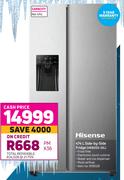 Hisense 474L Side By Side Fridge H690SS-IDL