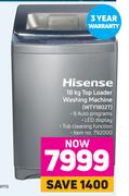 Hisense 18kg Top Loader Washing Machine WTY1802T