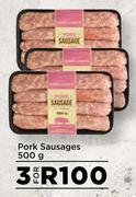 Pork Sausages-For 3 x 500g