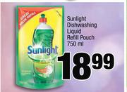 Sunlight Dishwashing Liquid Refill Pouch-750ml