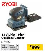 Ryobi 18V Li-Ion 3 In 1 Cordless Sander