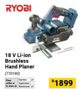 Ryobi 18V Li-Ion Brushless Hand Planer