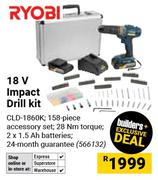 Ryobi 18V Impact Drill Kit