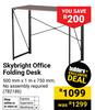 Skybright Office Folding Desk 500mm x 1m x 750mm (782186)