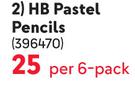 Croxley Create HB Pastel Pencils 396470-Per 6-Pack