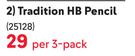 Staedtler Tradition HB Pencils 25128-Per 3-Pack