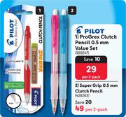 Pilot ProGrex Clutch Pencil 0.5mm Value Set 369247-Per 2-Pack