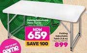 Folding Adjustable Table 1.2m