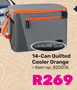 Leisure Quip 14 Can Quilted Cooler Orange