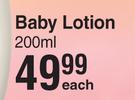 Johnson's Baby Lotion-200ml Each