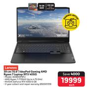 Lenovo 39cm (15.6") Ideapad Gaming AMD Ryzen 7 Laptop RTX 4050 82SB00P9FU