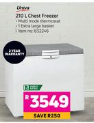 Univa Chest Freezer-210Ltr