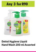 Dettol Hygiene Liquid Hand Wash Assorted-For Any 3 x 200ml