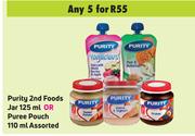 Purity 2nd Foods Jar 125ml Or Puree Pouch 110ml Assorted-For Any 5