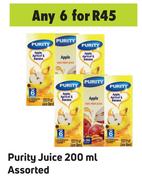 Purity Juice Assorted-For Any 6 x 200ml