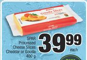 Spar Processed Cheese Slices Cheddar Or Gouda-400g Each