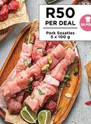 Pork Sosaties-5 x 100g Per Deal