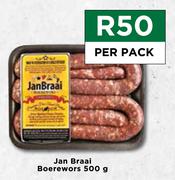 Jan Braai Boerewors-500g Per Pack