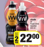 aQuelle Viv Power Drink Assorted-For Any 2 x 600ml