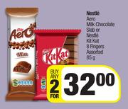 Nestle Areo Milk Chocolate Slab Or Nestle Kit Kat 8 Fingers Assorted-For Any 2 x 85g