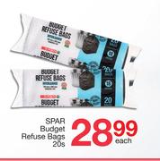 Spar Budget Refuse Bags-20's Each
