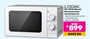 Logik 20Ltr White Manual Microwave Oven MM720C2GX-PM
