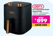 Defy 4.7Ltr Manual Air Fryer DAF2347MB