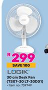 Logik 30cm Desk Fan TS07-30LT-30DO1
