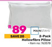 Mainstays 2-Pack Hollowfibre Pillow