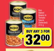 Koo Baked Beans In Tomato Sauce(Selected)-For Any 3 x 410g