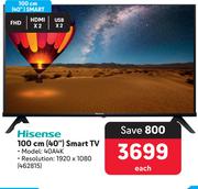 Hisense 40"(100cm) Smart TV 40A4K 462815-Each