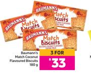Baumann's Match Coconut Flavoured Biscuits-For 3 x 180g