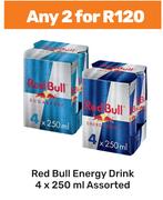 Red Bull Energy Drink Assorted-For Any 2 x 4 x 250ml