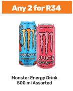 Monster Energy Drink Assorted-For Any 2 x 500ml