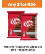 Nestle 8 Fingers Milk Chocolate Assorted-For Any 2 x 80g-85g