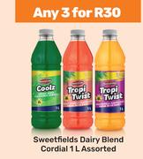 Sweetfields Dairy Blend Cordial Assorted-For Any 3 x 1L