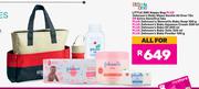 Little One Nappy Bag+Johnson's Baby Wipes Gentle All Over 72s Or Extra Sensitive 56s