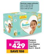 Pampers Premium Care Nappies Mega Box Size 3-5