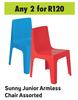Sunny Junior Armless Chair Assorted-For 2