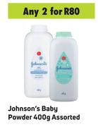 Johnson's Baby Powder Assorted-For 2 x 400g