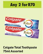 Colgate Total Toothpaste Assorted-For 2 x 75ml
