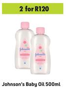 Johnson's Baby Oil-For 2 x 500ml