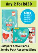 Pampers Active Pants Jumbo Pack Assorted Sizes-For 2
