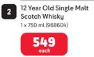 The Glenlivet 12 Year Old Single Malt Scotch Whisky 968604-1 x 750ml Each