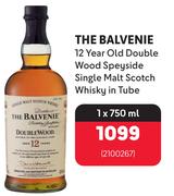 The Balvenie 12 Year Old Double Wood Speyside Single Malt Scotch Whisky In Tube 2100267-1 x 750ml