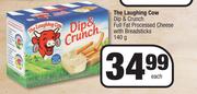 The Laughing Cow Dip & Crunch Full Fat Processed Cheese With Breadsticks-140g Each