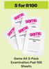 Game A4 3 Pack Examination Pad 100 Sheets-For 5