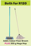 Addis Indoor Floor Broom Plus 300g Mega Mop-Both For