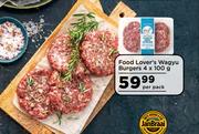 Food Lover's Wagyu Burgers-4 x 100g Per Pack