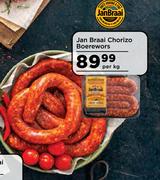Jan Braai Chorizo Boerewors-Per Kg